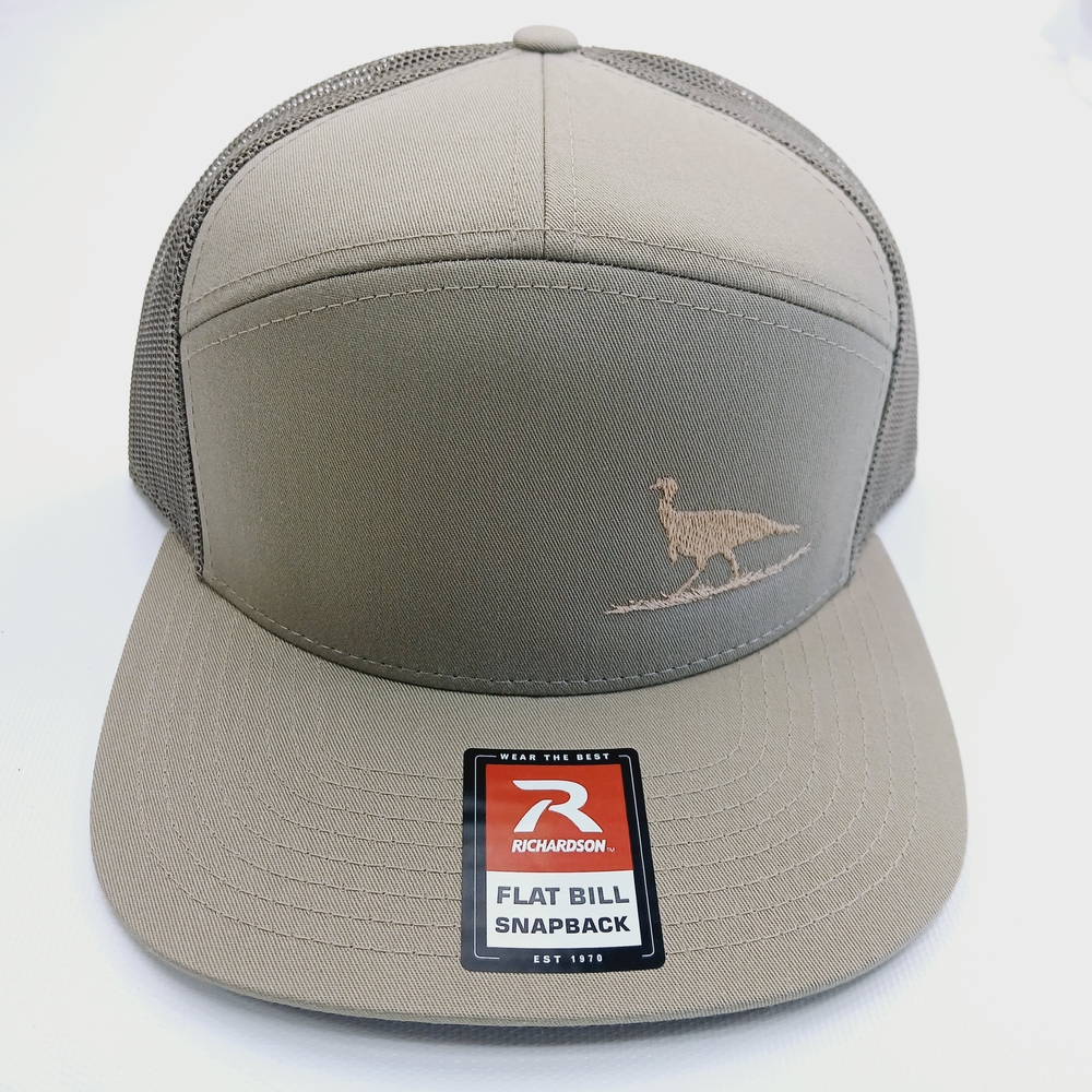 Richardson Tan Flat Bill Snapback Hat